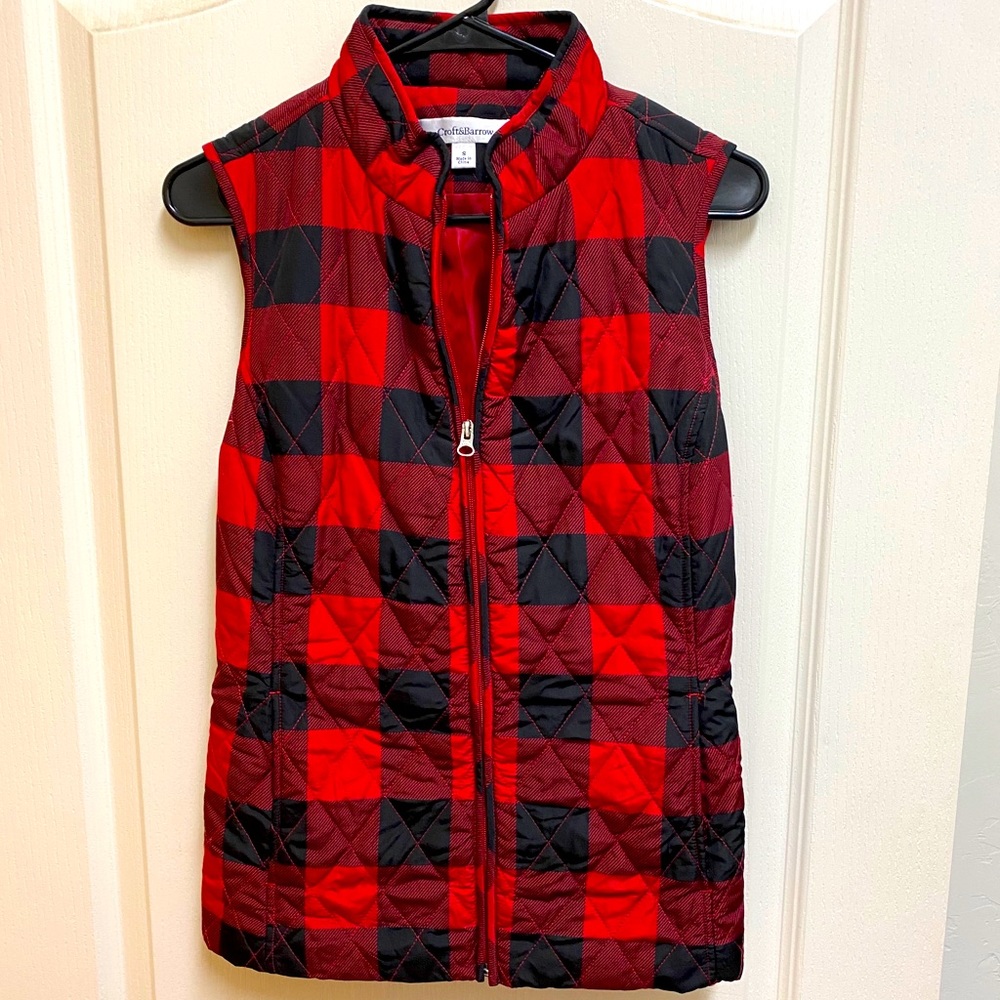 Red plaid vest